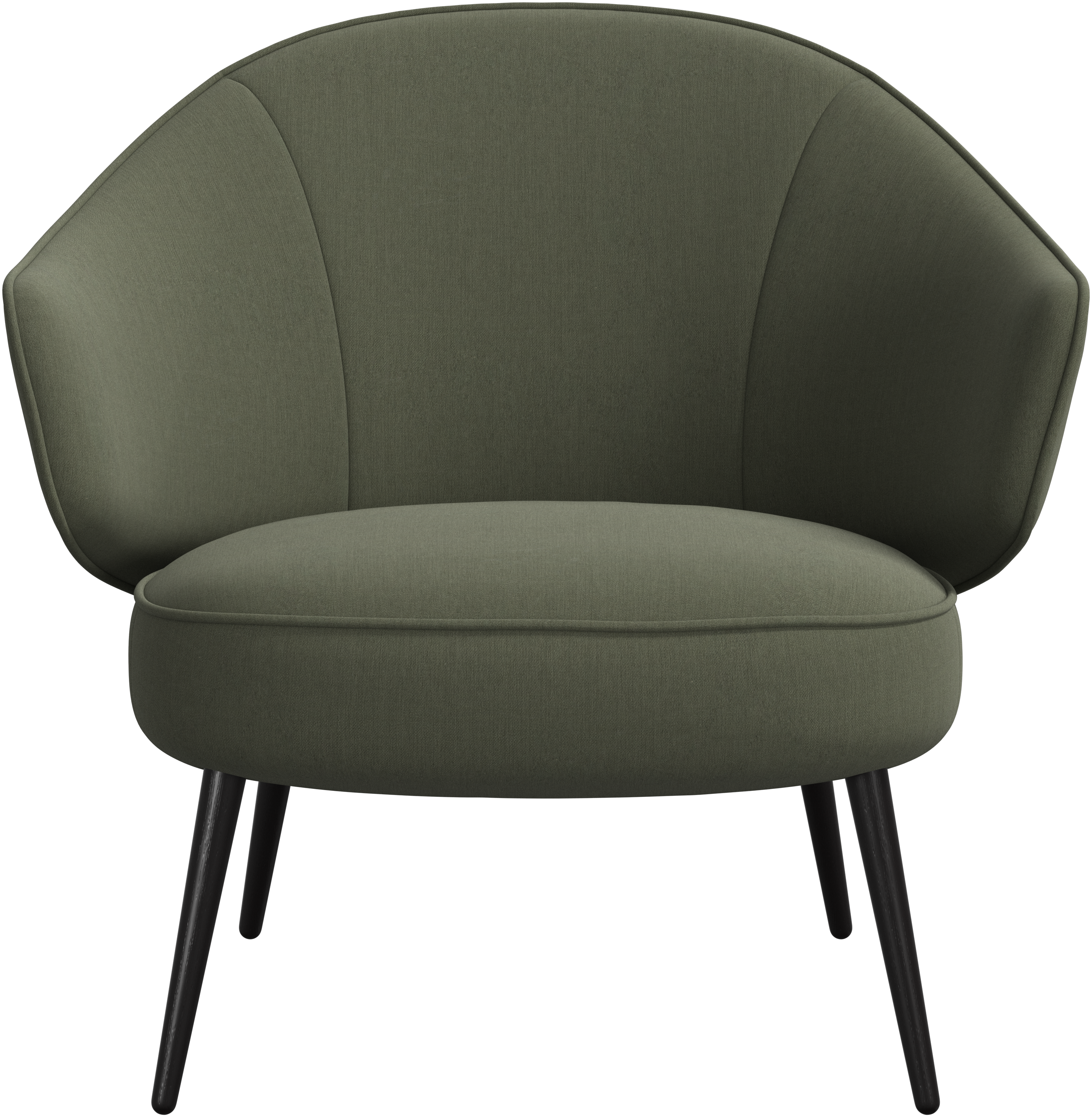 BoConcept Charlotte armchair - oak / forest green Frisco fabric